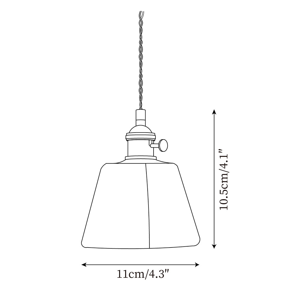 Warm Glow Amber Glass Pendant Light