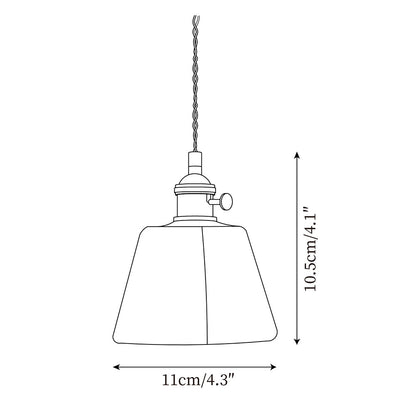 Warm Glow Amber Glass Pendant Light