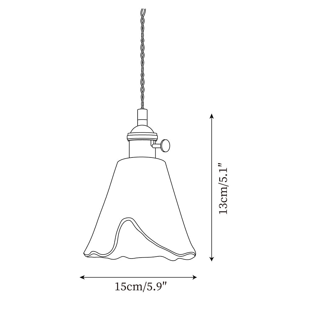 Warm Glow Amber Glass Pendant Light