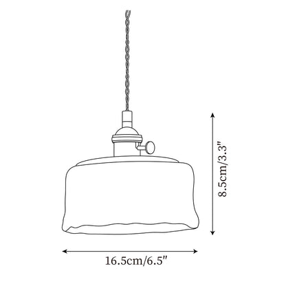 Warm Glow Amber Glass Pendant Light