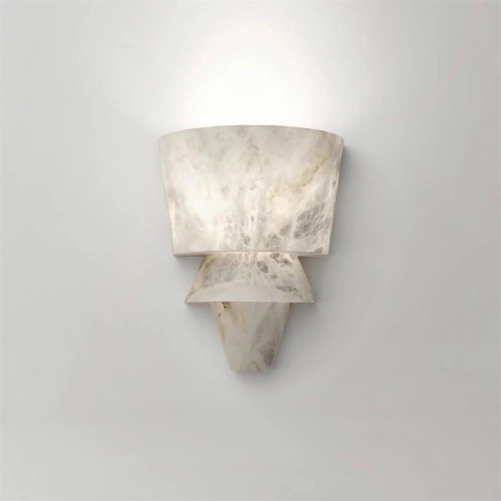 Wall Lamp With G9 Socket Elegant White Alabaster