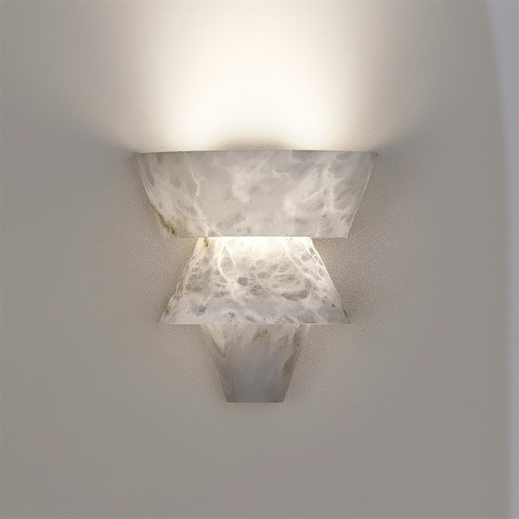 Wall Lamp With G9 Socket Elegant White Alabaster