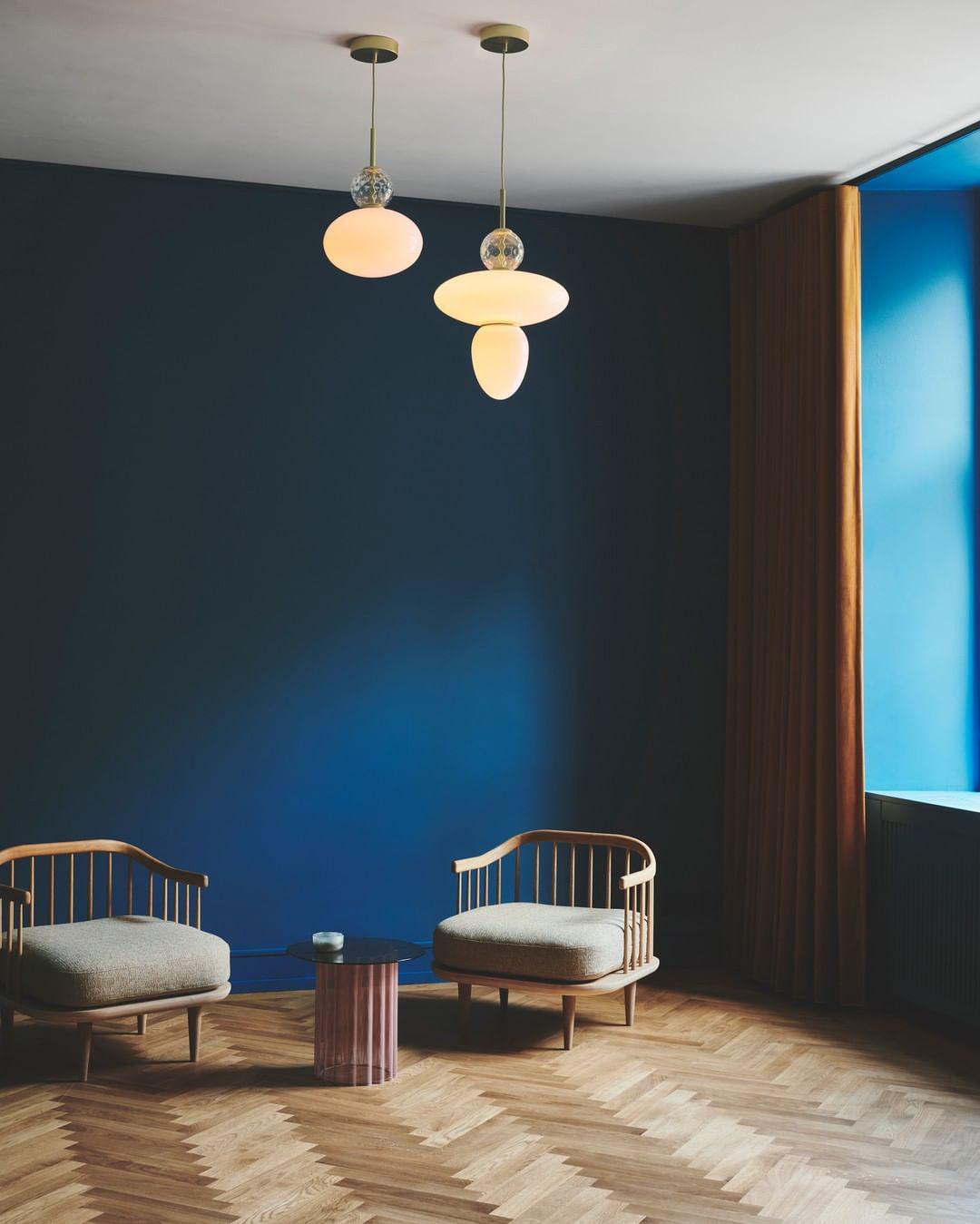 Integrated LED Brass and Glass Pendant Light