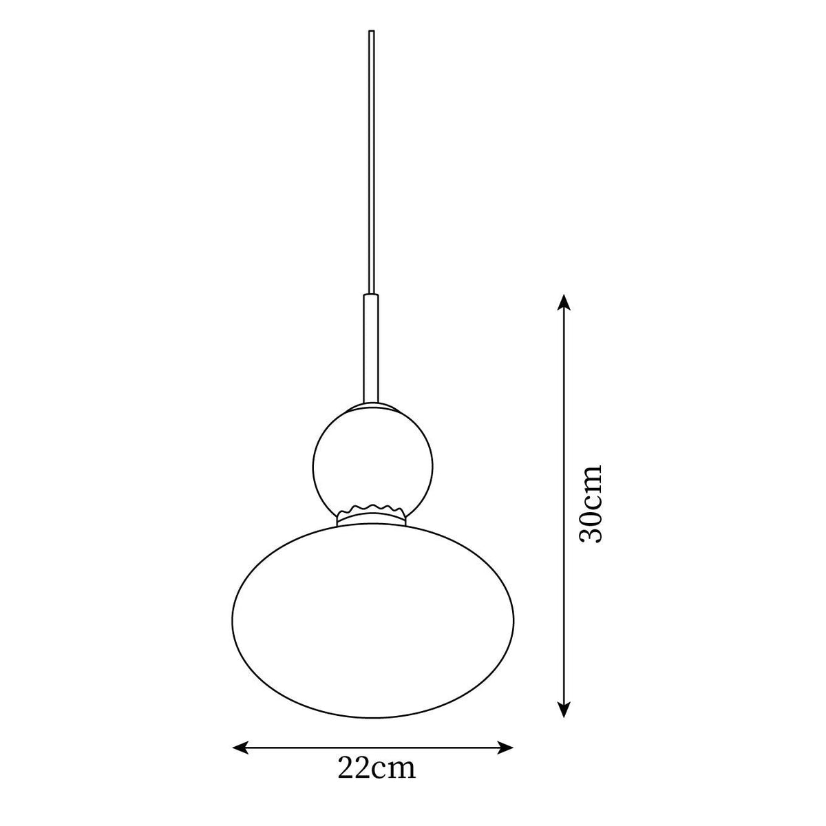 Integrated LED Brass and Glass Pendant Light