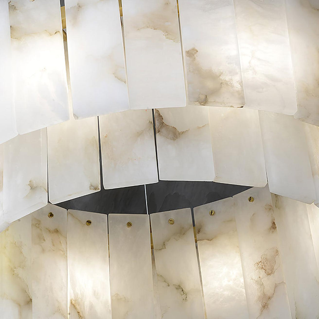Warm Ambient Glow Alabaster Pendant Light