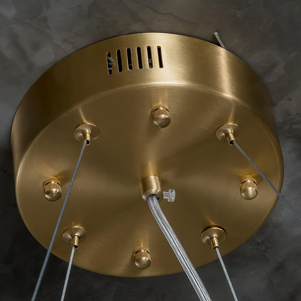 Warm Ambient Glow Alabaster Pendant Light