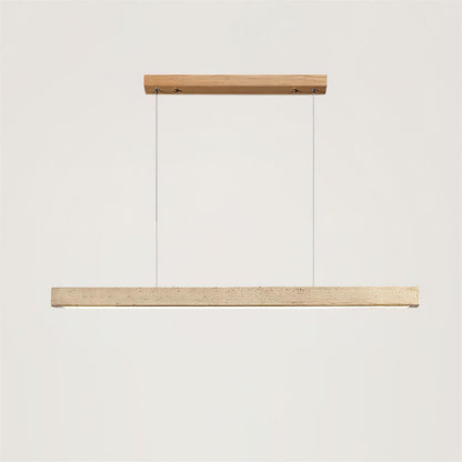 Pendant Lamp With Integrated LED Elegant Travertine Wood