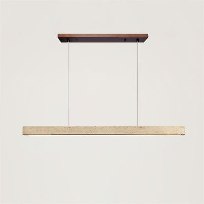 Pendant Lamp With Integrated LED Elegant Travertine Wood