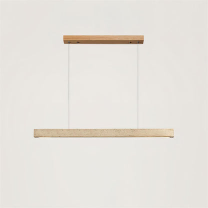 Pendant Lamp With Integrated LED Elegant Travertine Wood