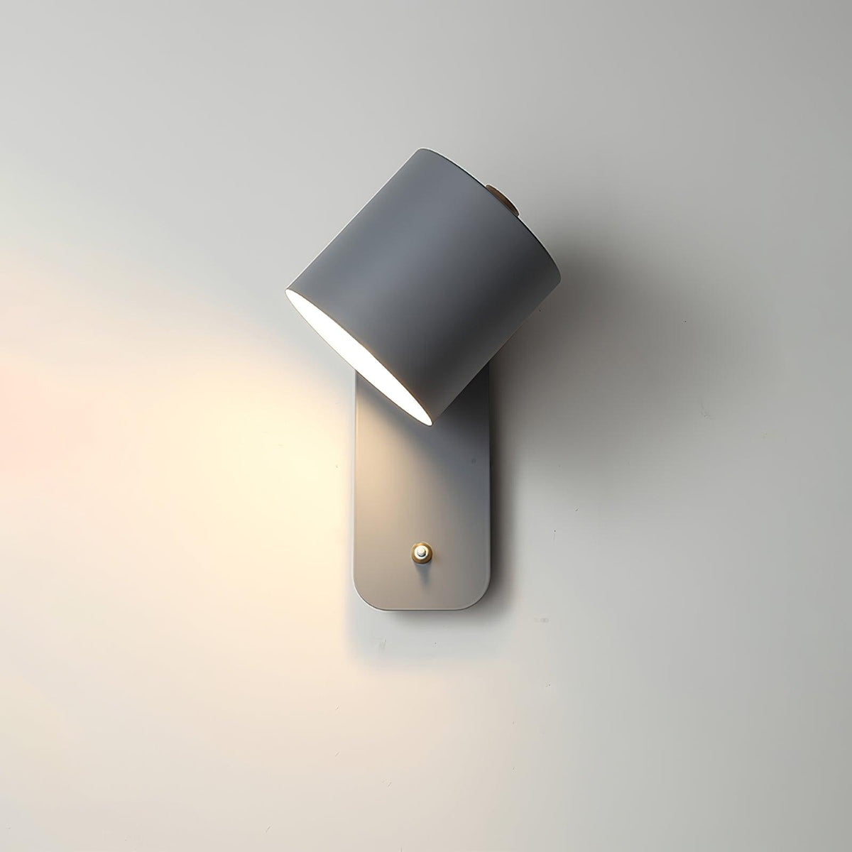 Adjustable Bedside Wall Lamp With Cylinder Rotatable Head