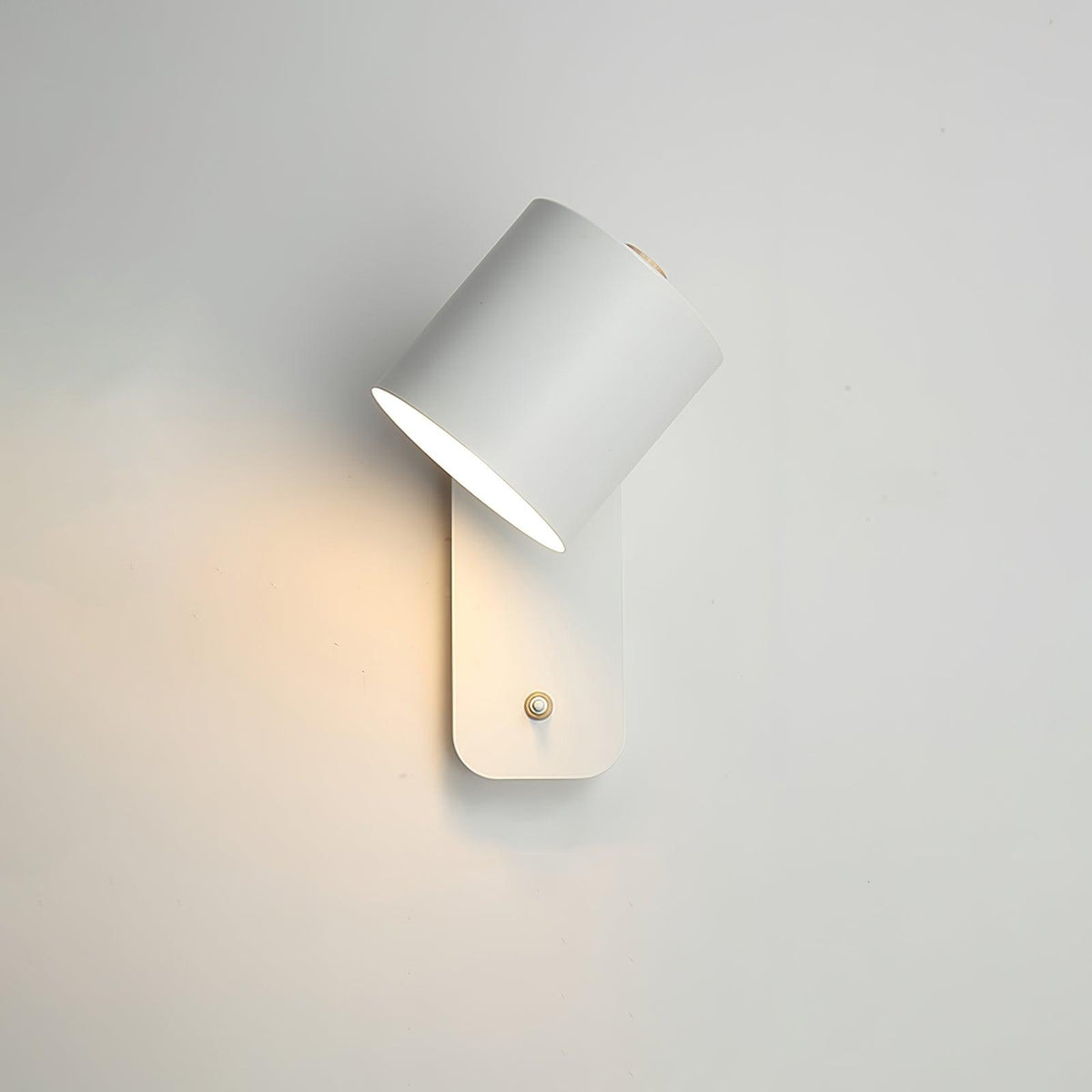 Adjustable Bedside Wall Lamp With Cylinder Rotatable Head