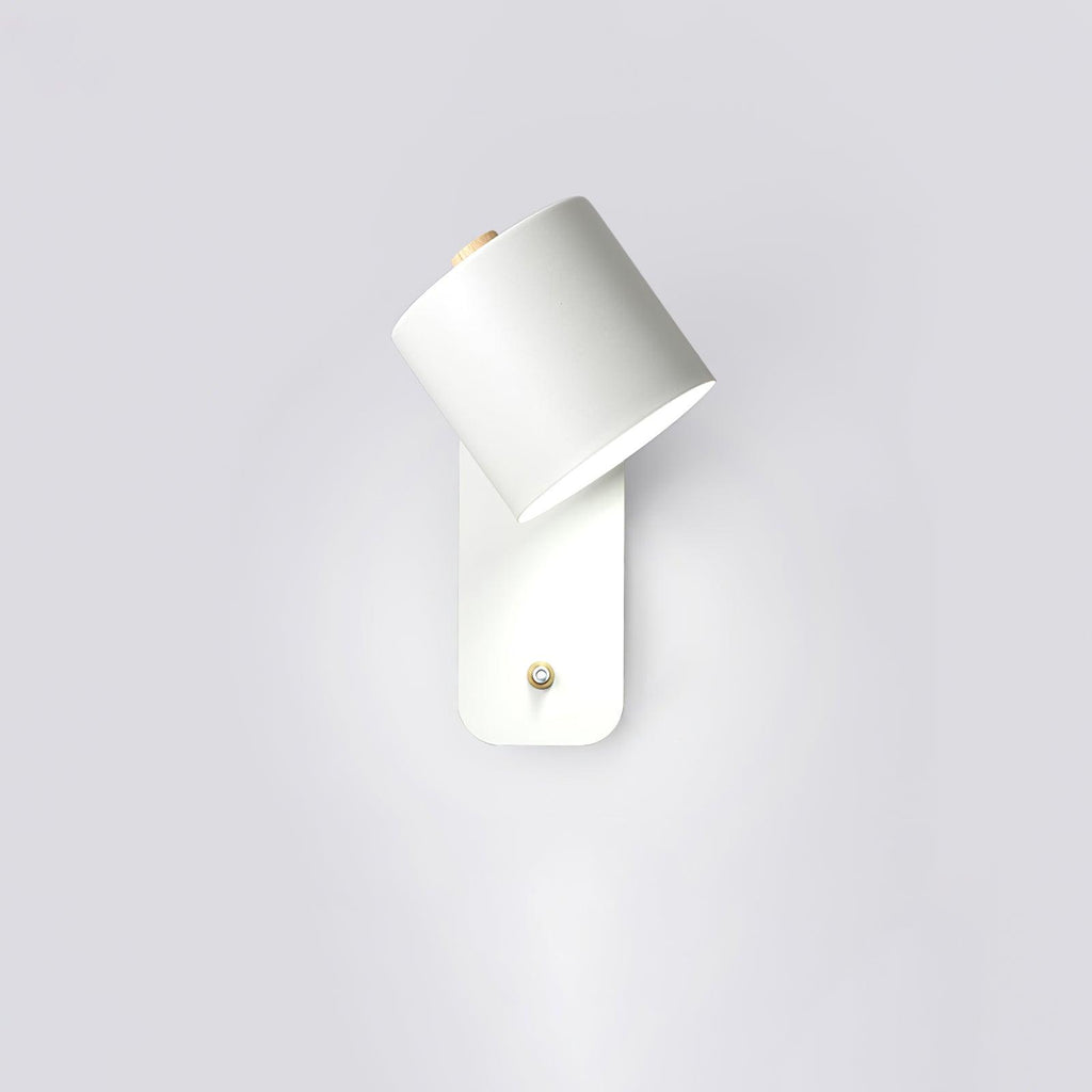 Adjustable Bedside Wall Lamp With Cylinder Rotatable Head