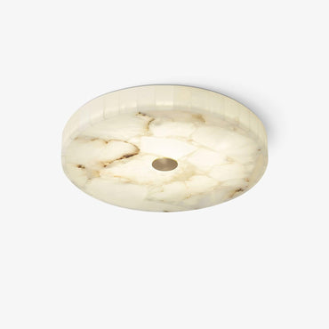 Warm Ambience Natural Round Alabaster Ceiling Light