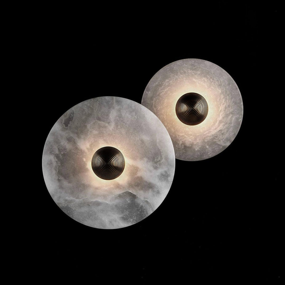 Layered Discs Celestial Alabaster Wall Lamp