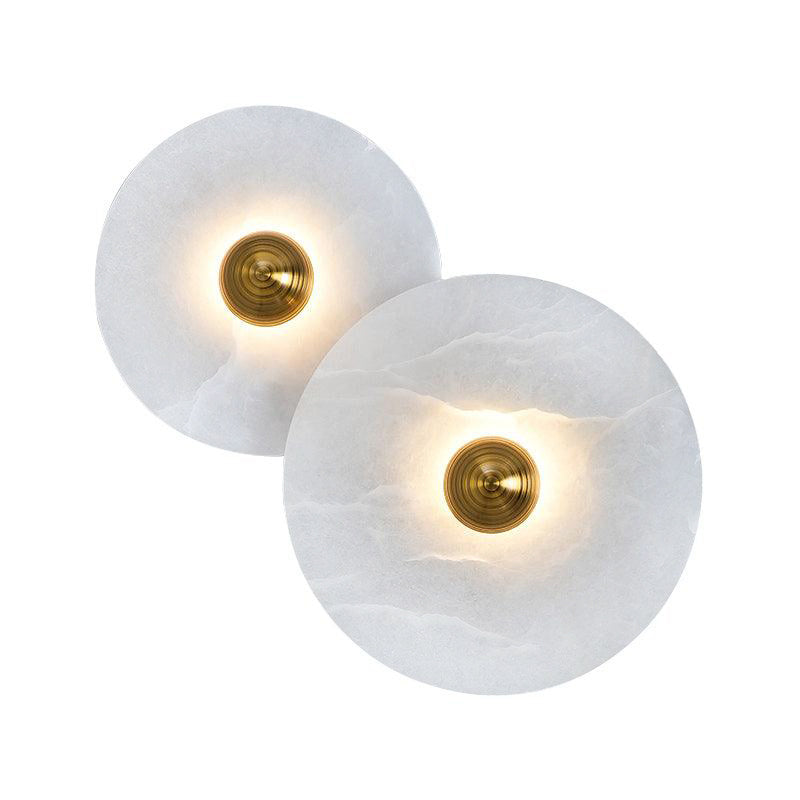 Layered Discs Celestial Alabaster Wall Lamp