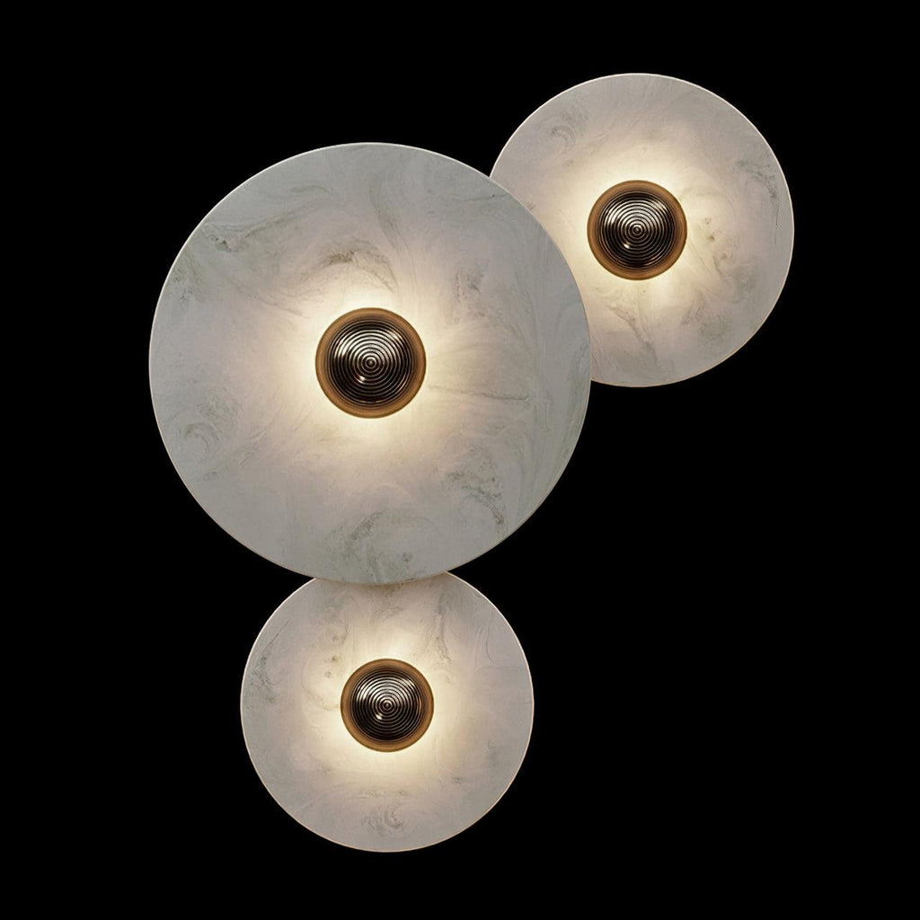 Layered Discs Celestial Alabaster Wall Lamp