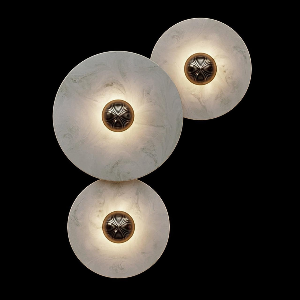 Layered Discs Celestial Alabaster Wall Lamp