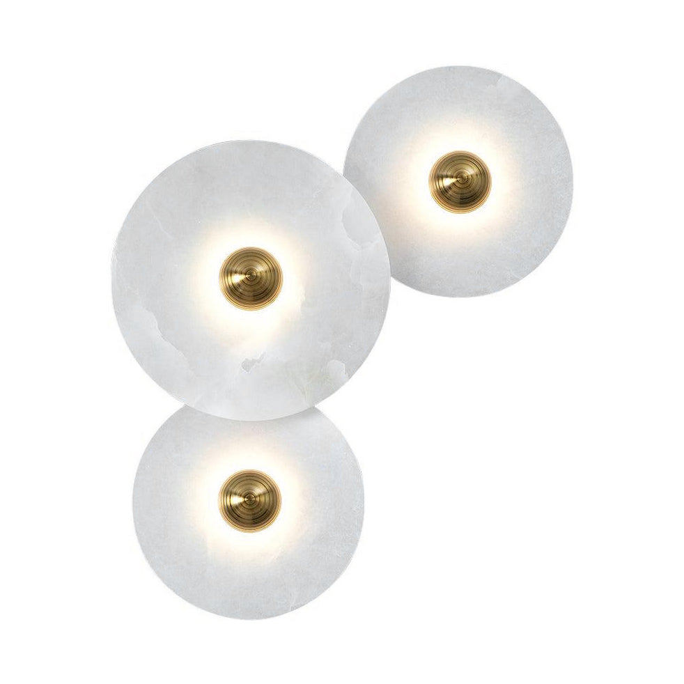 Layered Discs Celestial Alabaster Wall Lamp