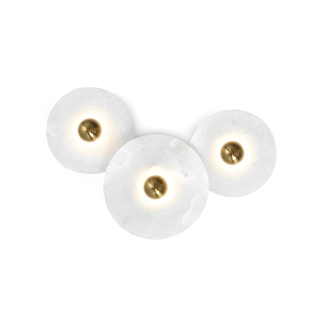 Layered Discs Celestial Alabaster Wall Lamp