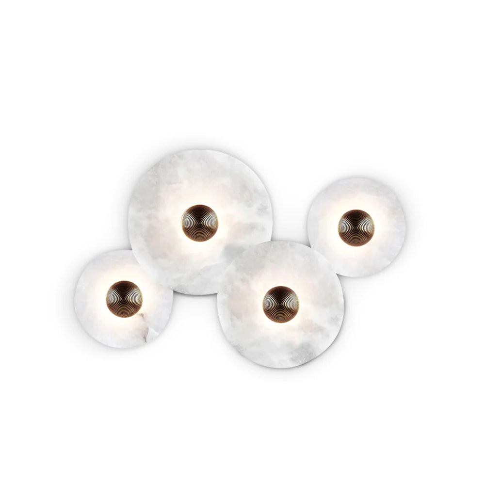 Layered Discs Celestial Alabaster Wall Lamp