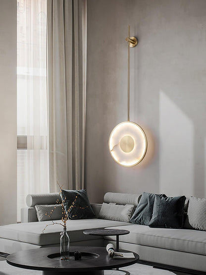 Warm Ambient Glow Alabaster Pendant Light