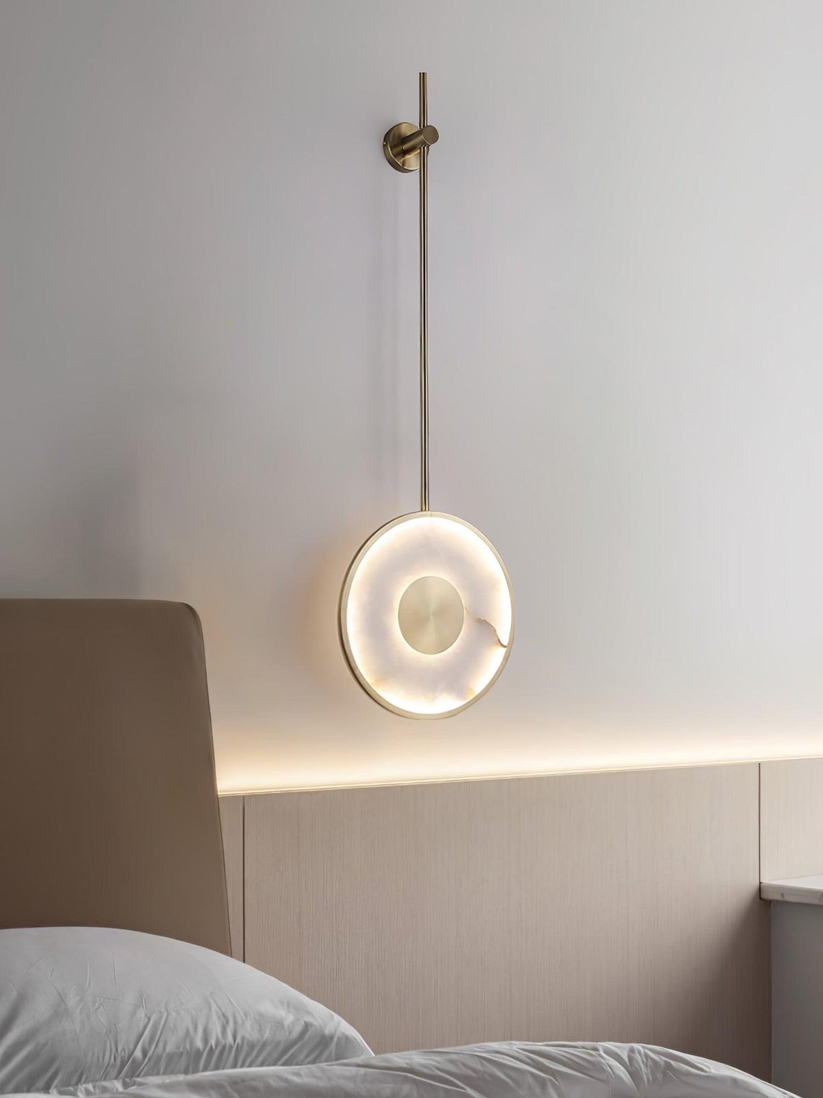 Warm Ambient Glow Alabaster Pendant Light