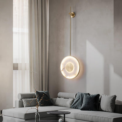 Warm Ambient Glow Alabaster Pendant Light