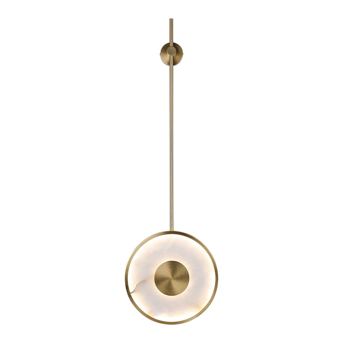 Warm Ambient Glow Alabaster Pendant Light