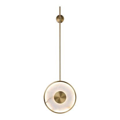 Warm Ambient Glow Alabaster Pendant Light