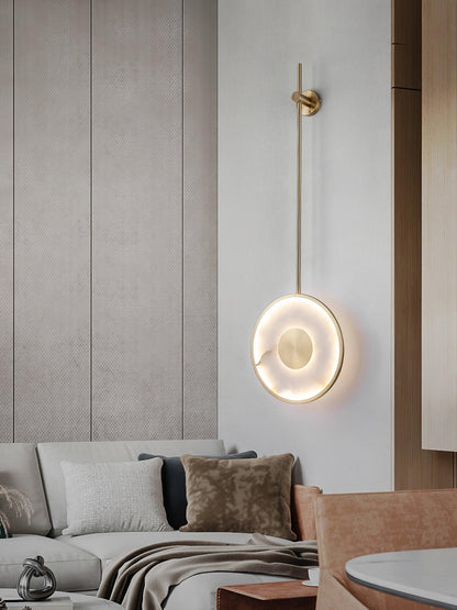 Warm Ambient Glow Alabaster Pendant Light