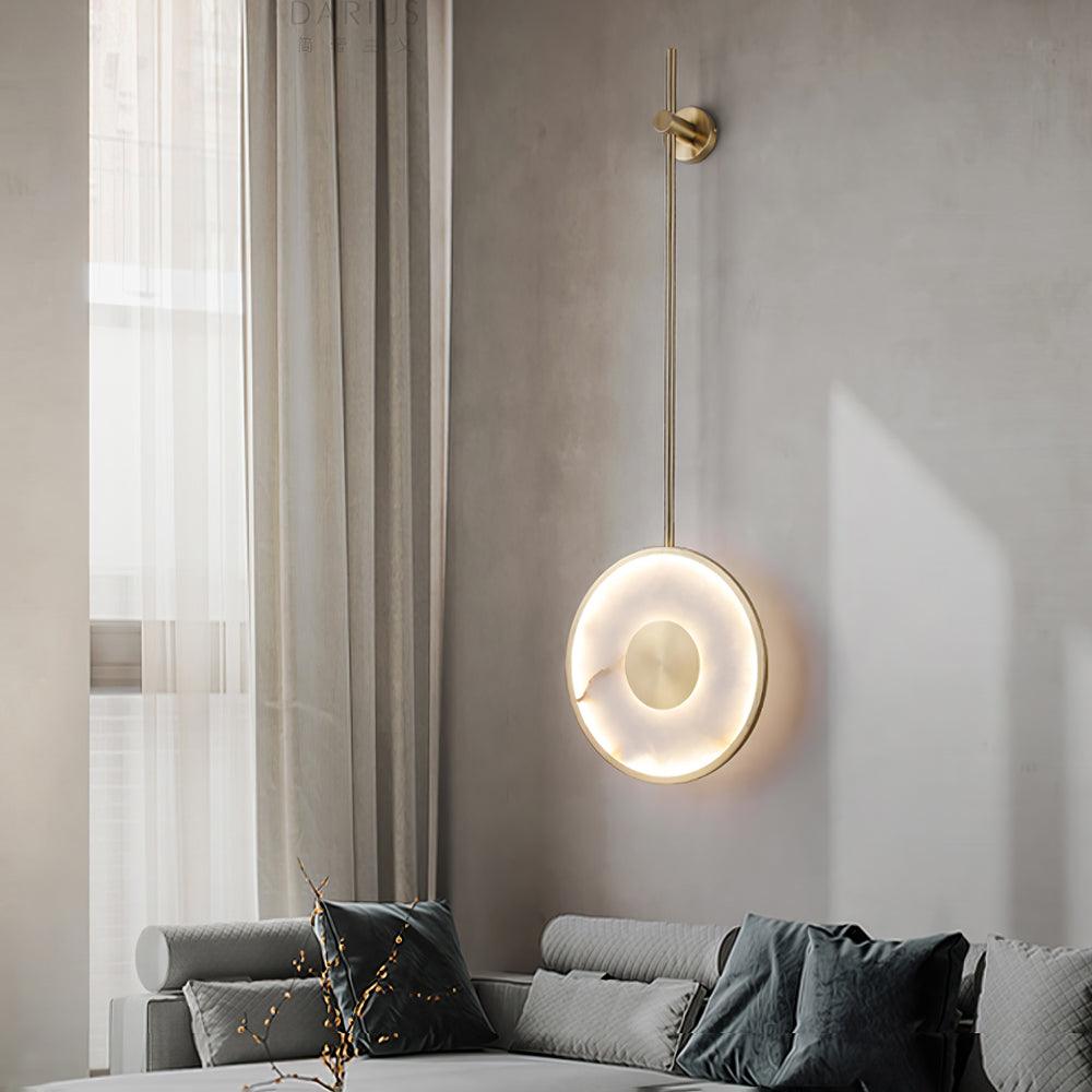 Warm Ambient Glow Alabaster Pendant Light