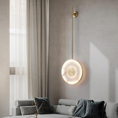 Warm Ambient Glow Alabaster Pendant Light