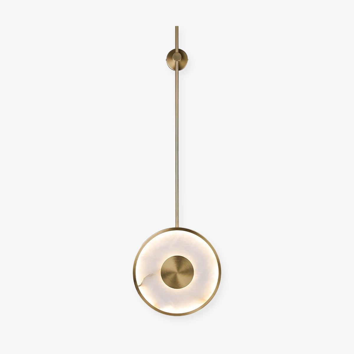 Warm Ambient Glow Alabaster Pendant Light