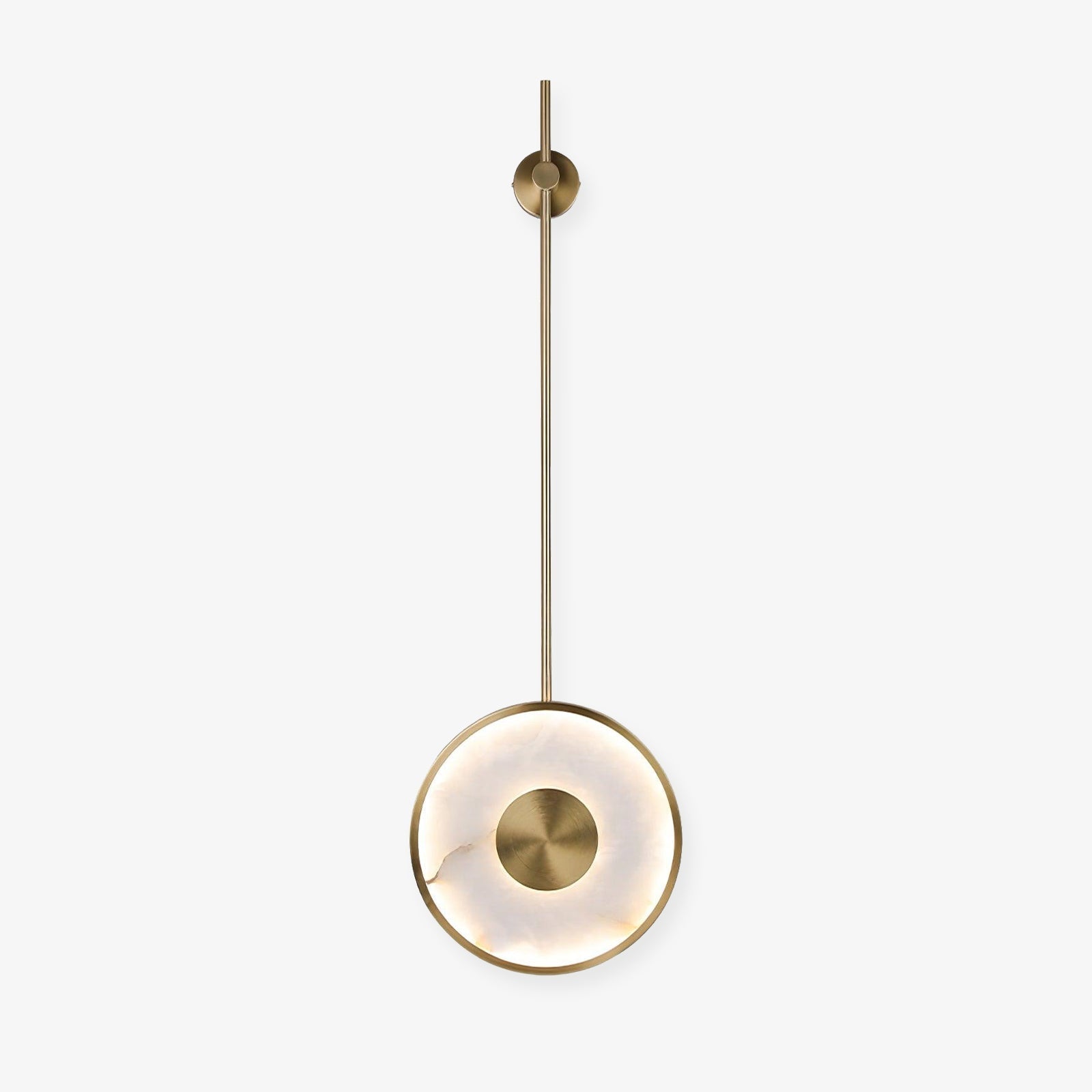 Warm Ambient Glow Alabaster Pendant Light