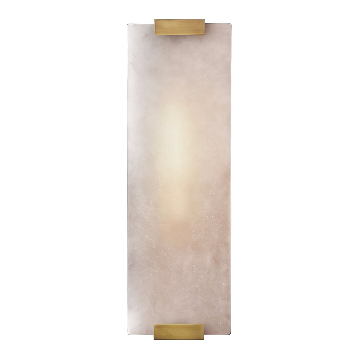 Alabaster Halo Panel Wall Light With Brushed Brass Finish