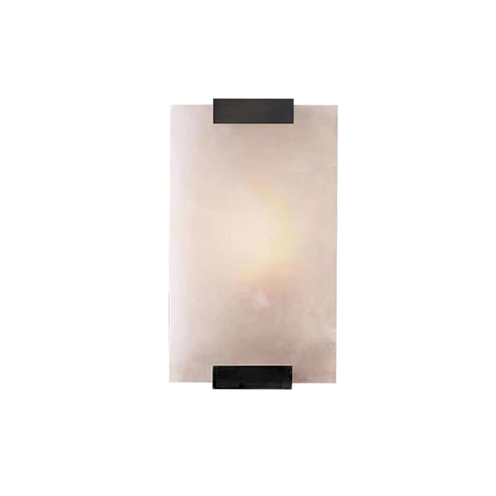 Alabaster Halo Panel Wall Light With Brushed Brass Finish