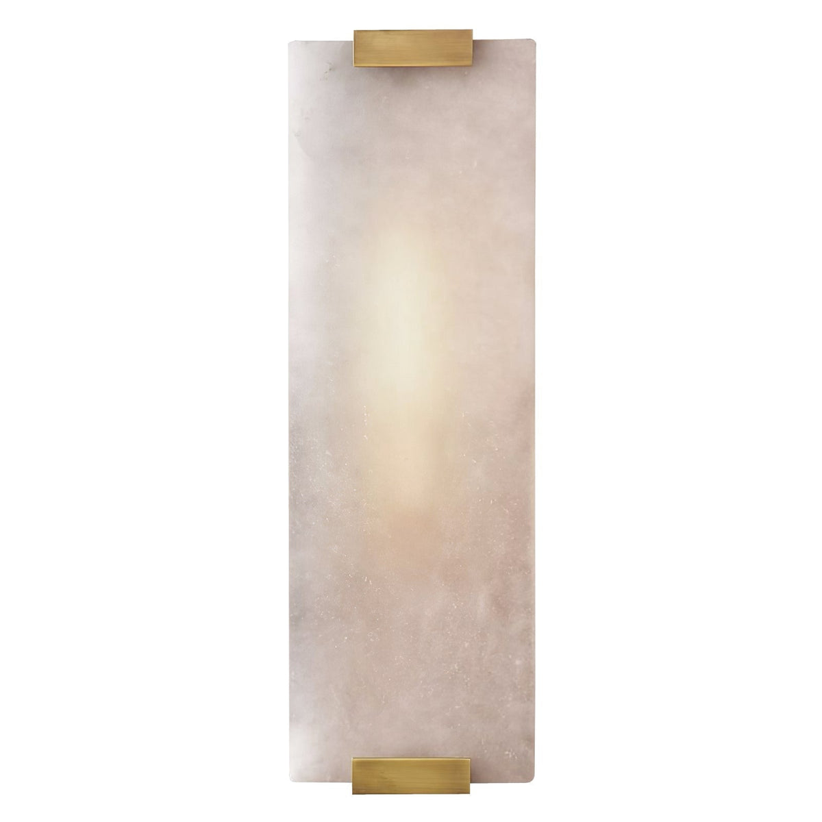 Alabaster Halo Panel Wall Light With Brushed Brass Finish