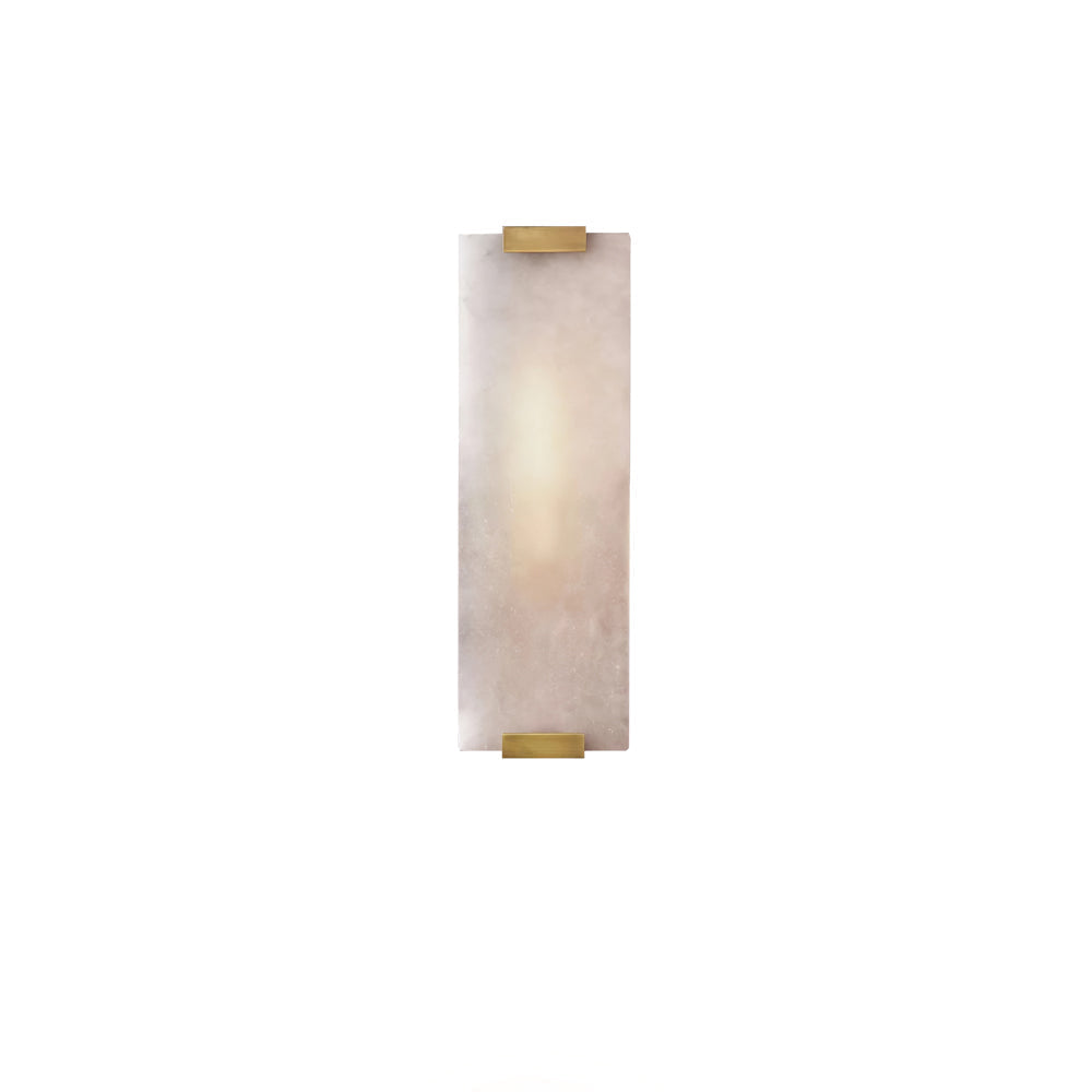Alabaster Halo Panel Wall Light With Brushed Brass Finish
