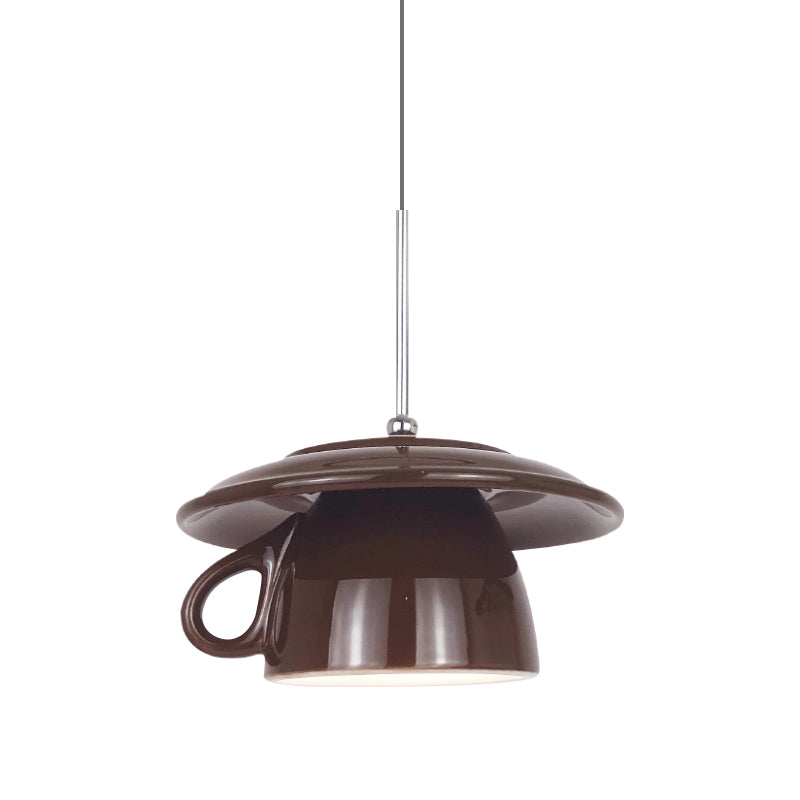Pendant Light With Soft Ambient Lighting Ceramic Cup