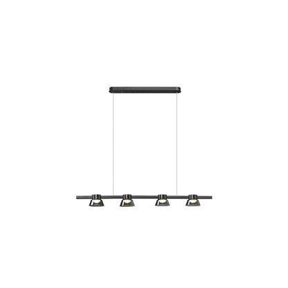 Modern Black Linear Metal Pendant Light For Ambient Lighting