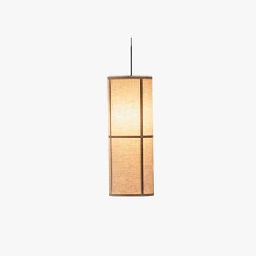Cylinder Japanese Fabric Pendant Light With Soft Glow