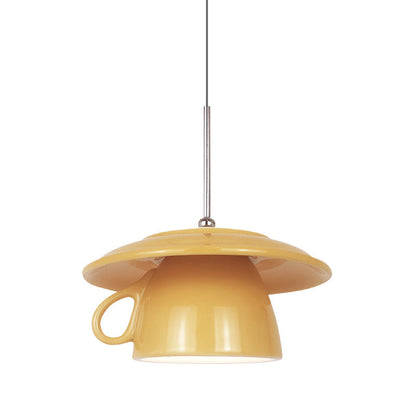 Pendant Light With Soft Ambient Lighting Ceramic Cup