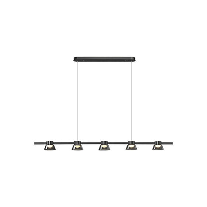 Modern Black Linear Metal Pendant Light For Ambient Lighting
