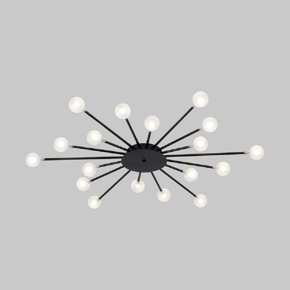 Gold and Black Nordic Metal LED Flush Ceiling Light for Living Room