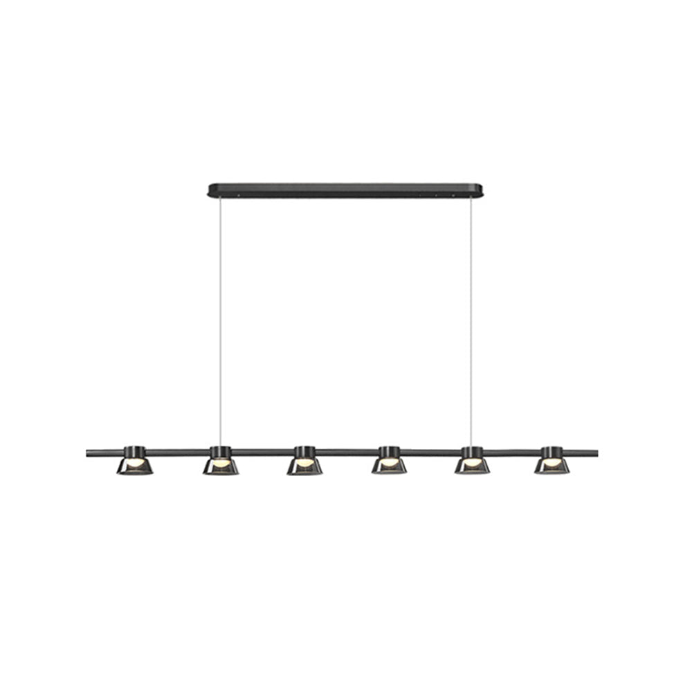 Modern Black Linear Metal Pendant Light For Ambient Lighting