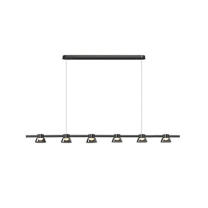 Modern Black Linear Metal Pendant Light For Ambient Lighting