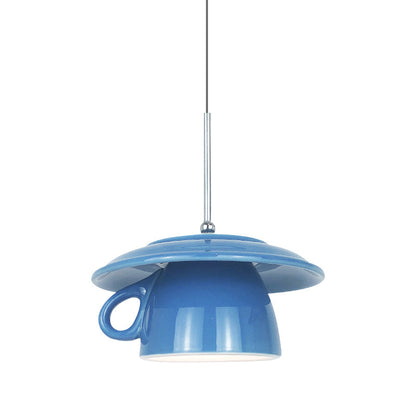 Pendant Light With Soft Ambient Lighting Ceramic Cup