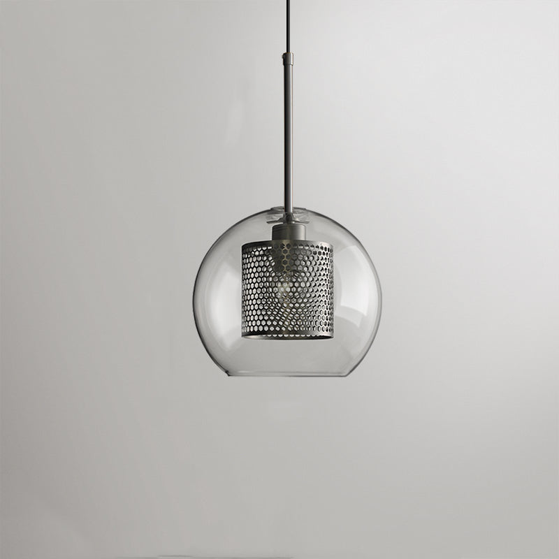 Pendant Light Glass Shade With Soft Glow Gold