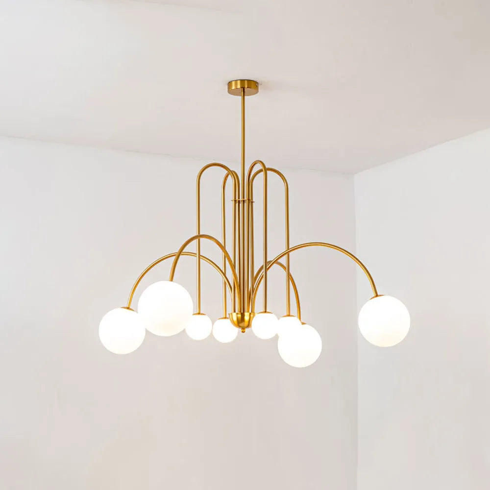 Warm Ambience Delivered by Monica Glass Bubble Pendant Light