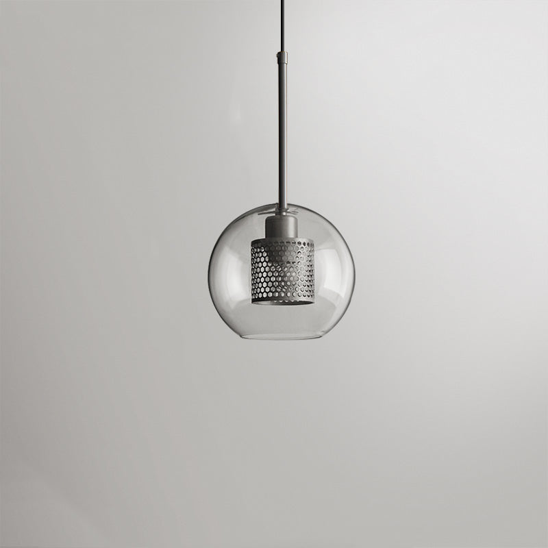 Pendant Light Glass Shade With Soft Glow Gold